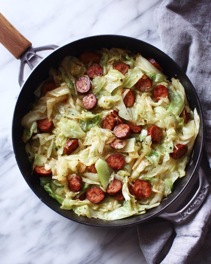 Kielbasa Cabbage Potato Skillet Recipe