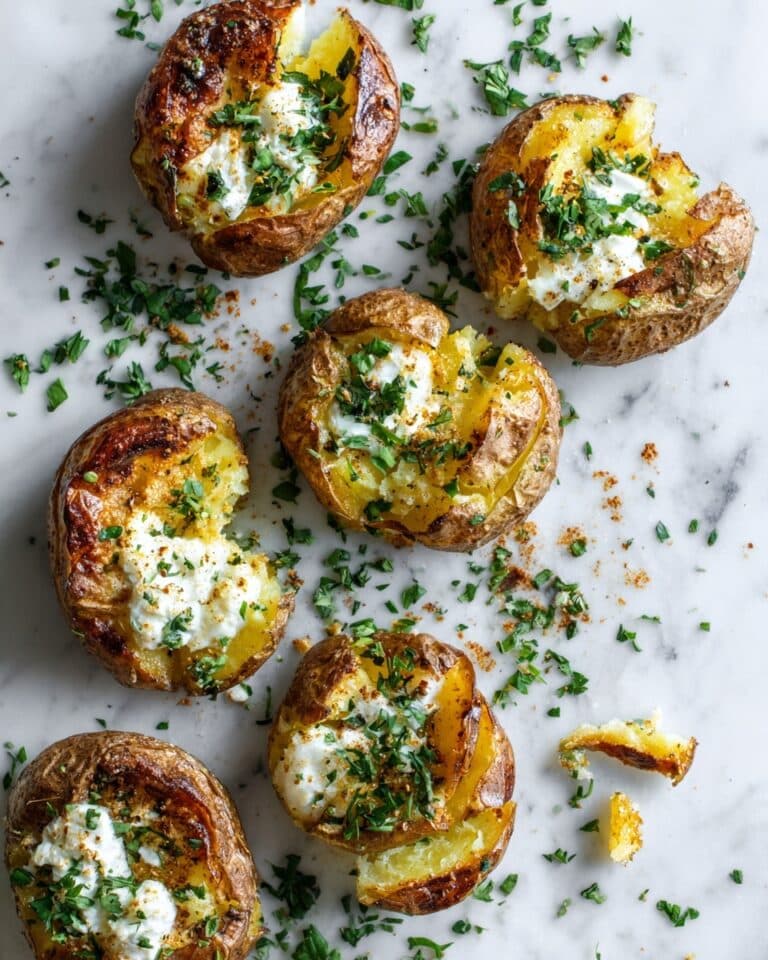 Crispy Air-Fryer Smashed Potatoes Recipe