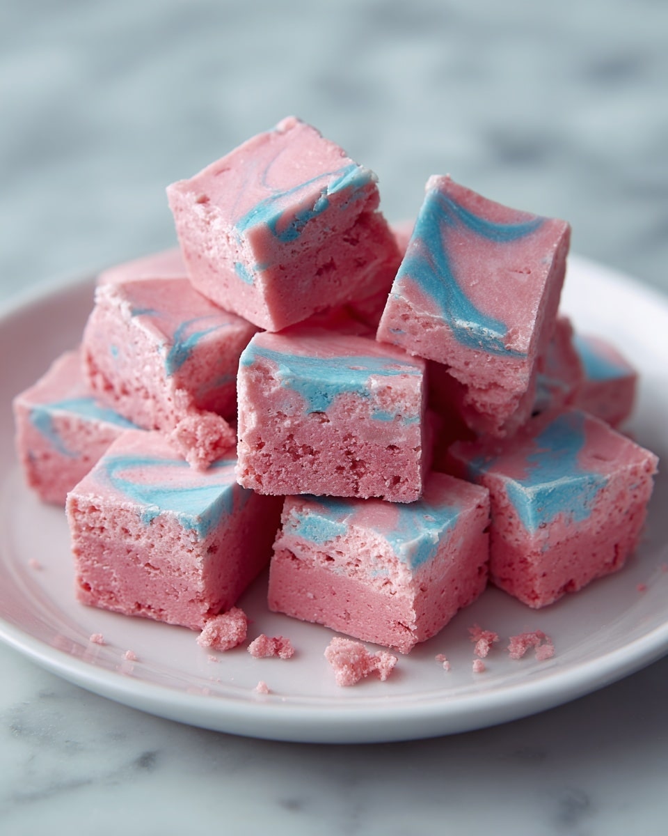 Homemade Cotton Candy Fudge Recipe - Recipe Image
