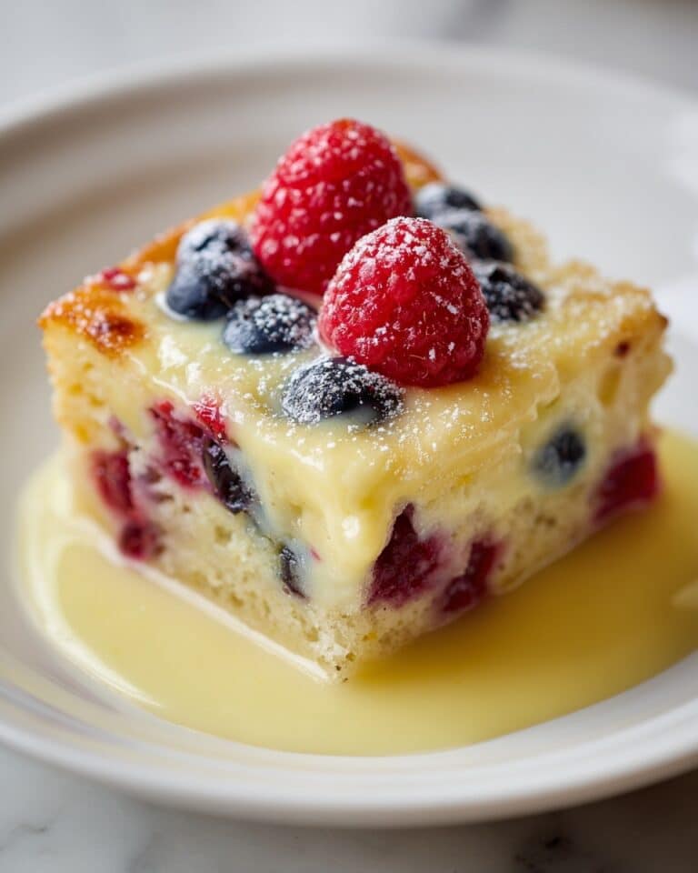 Wild Berry Bread Pudding with Orange Sauce Recipe