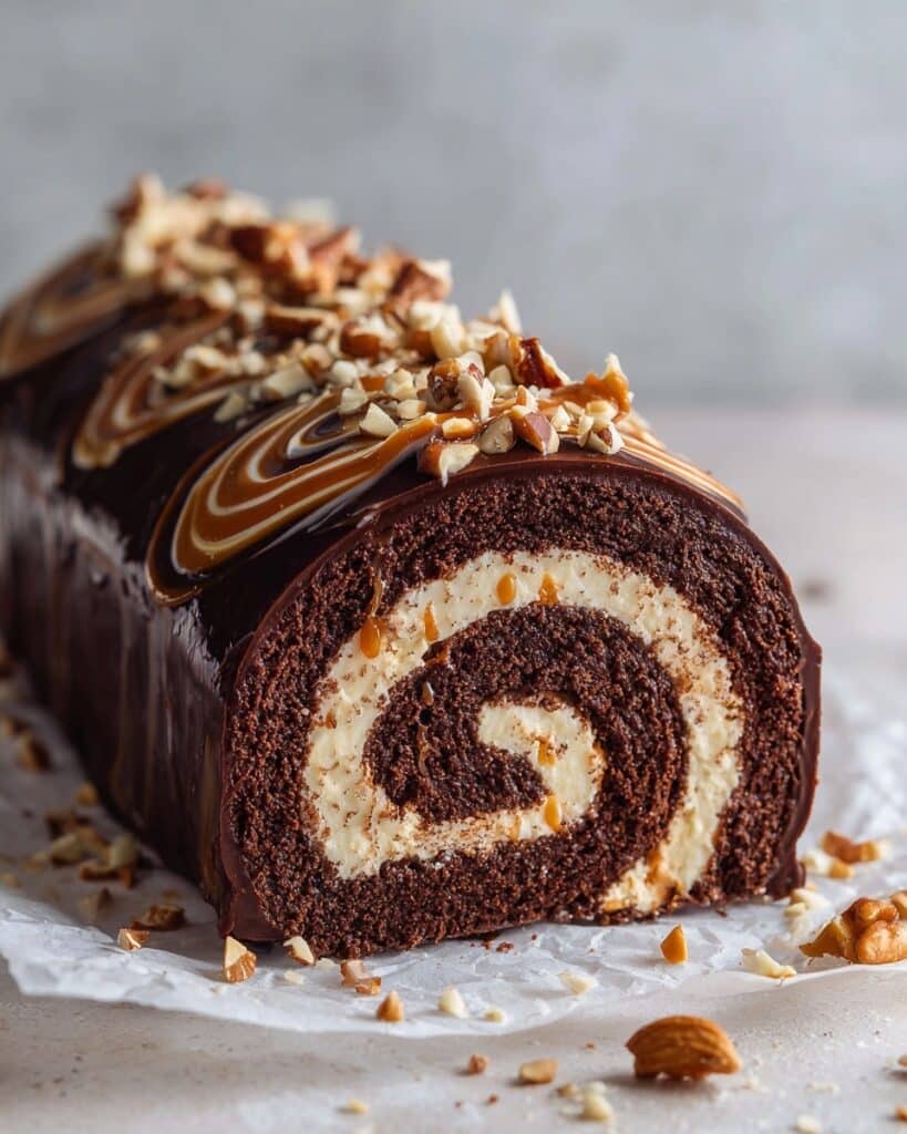 Decadent Chocolate Peanut Butter Cake Roll Recipe