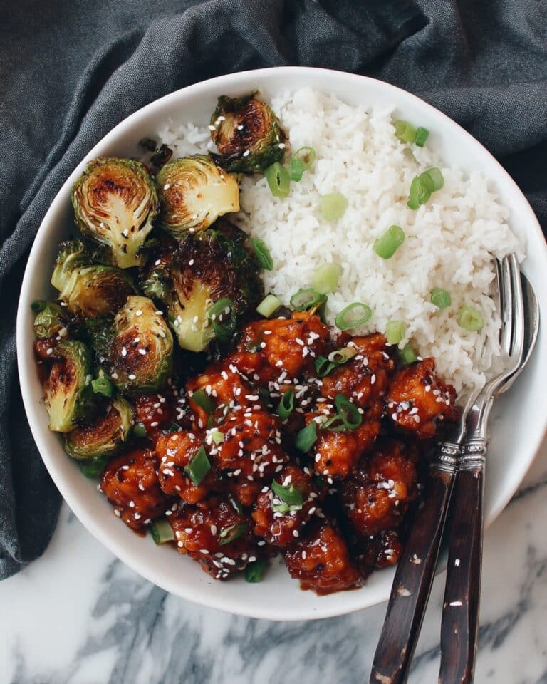 Air Fryer Sweet Chili Chicken and Brussels Sprouts Recipe