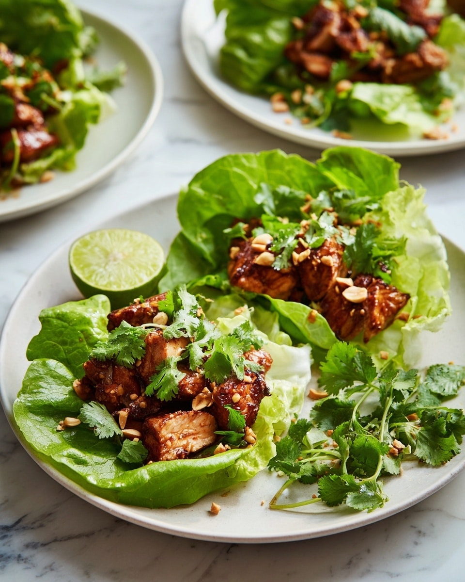 Thai Sweet Chili Chicken Lettuce Wraps Recipe - Recipe Image