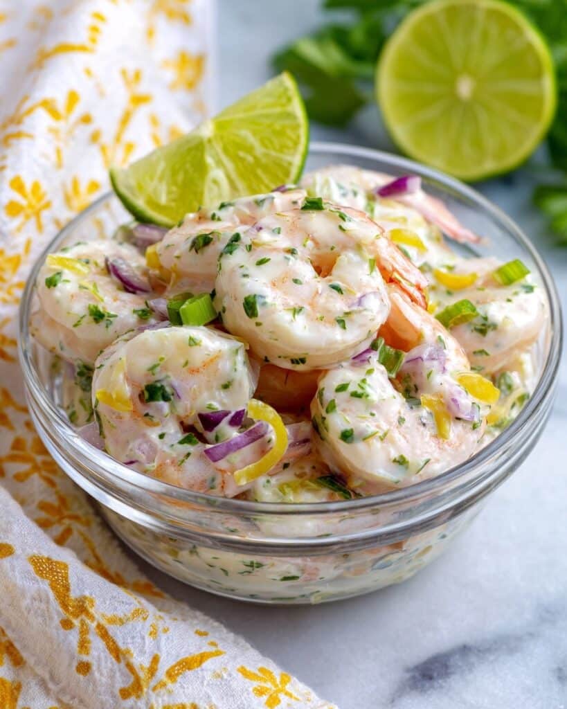 Lemon Herb Shrimp Salad with Fresh Vegetables Recipe