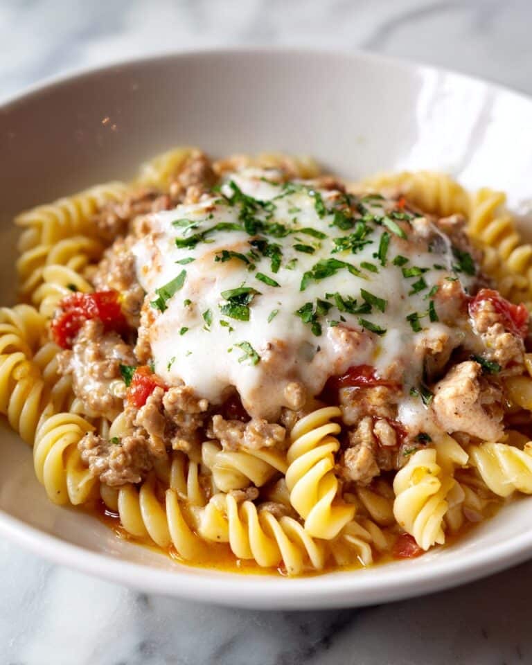 Loaded Cheeseburger Alfredo Pasta Recipe