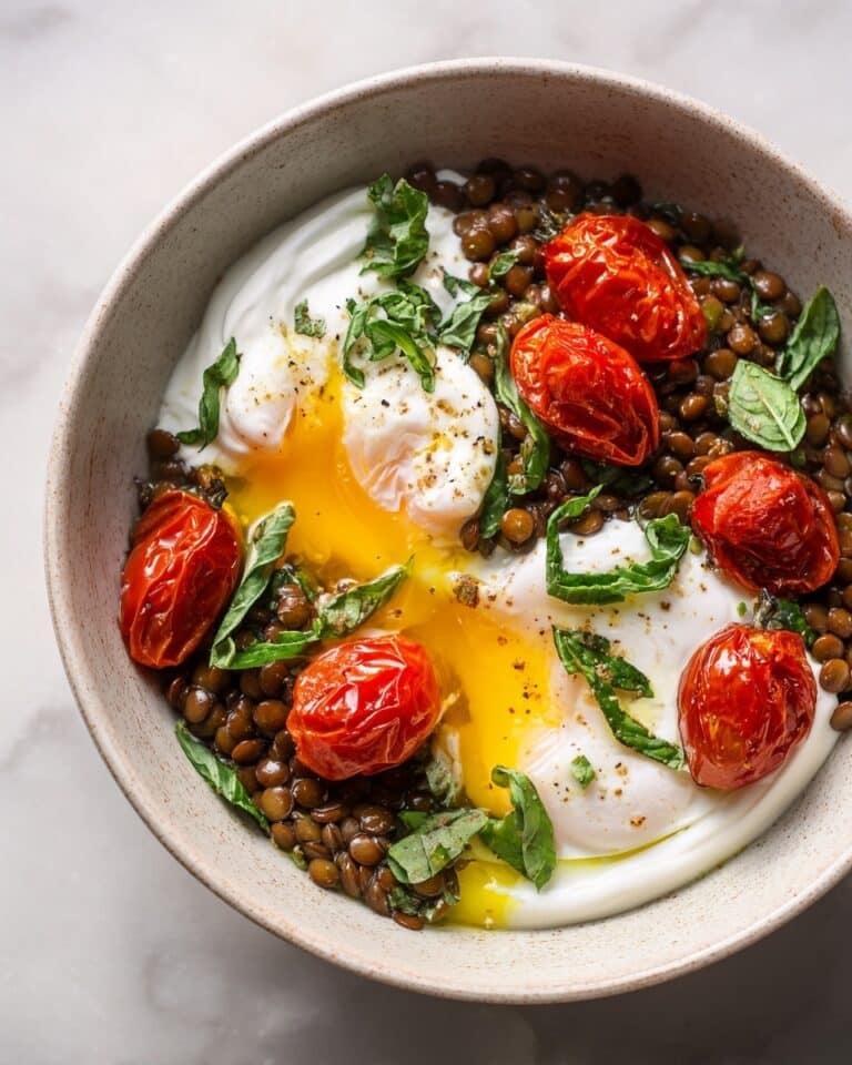 Mediterranean Braised Lentils with Poached Egg Recipe