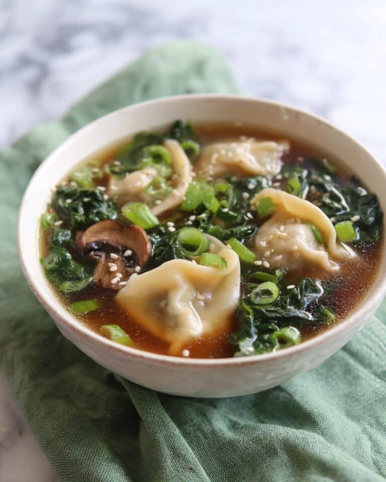 Potsticker Soup with Mushrooms & Bok Choy Recipe