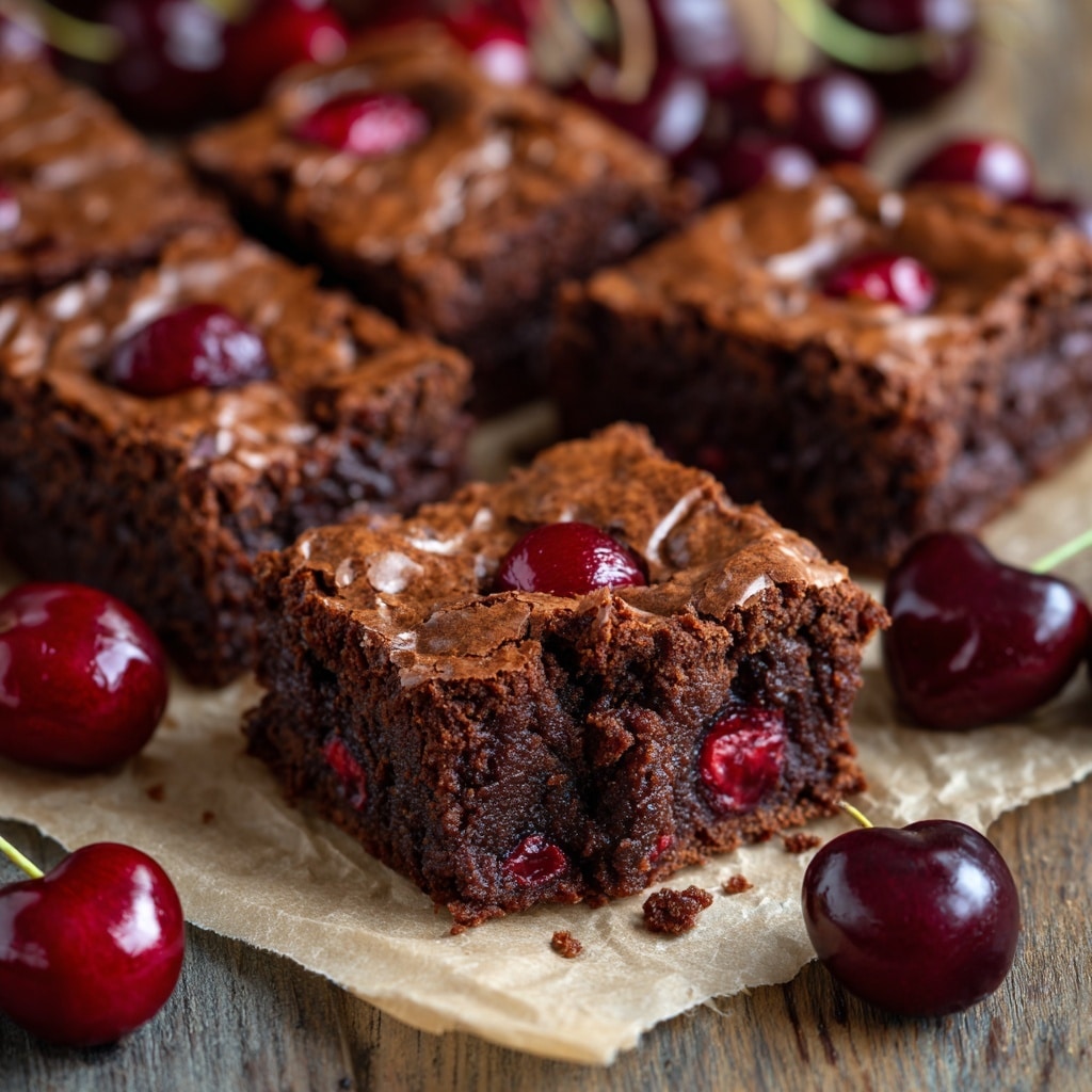 Roasted Cherry Brownies Recipe - Recipe Image