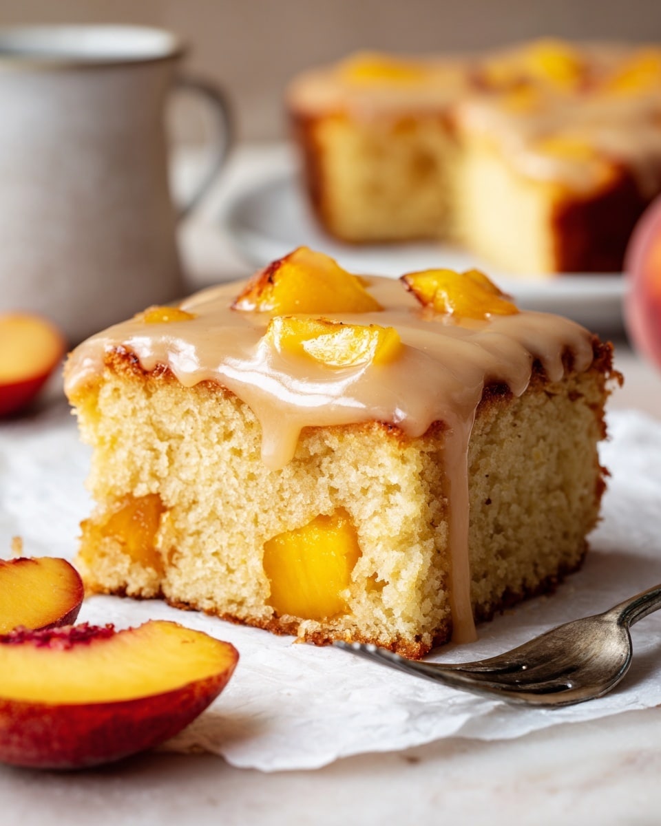 Brown Sugar Peach Cake Recipe - Recipe Image