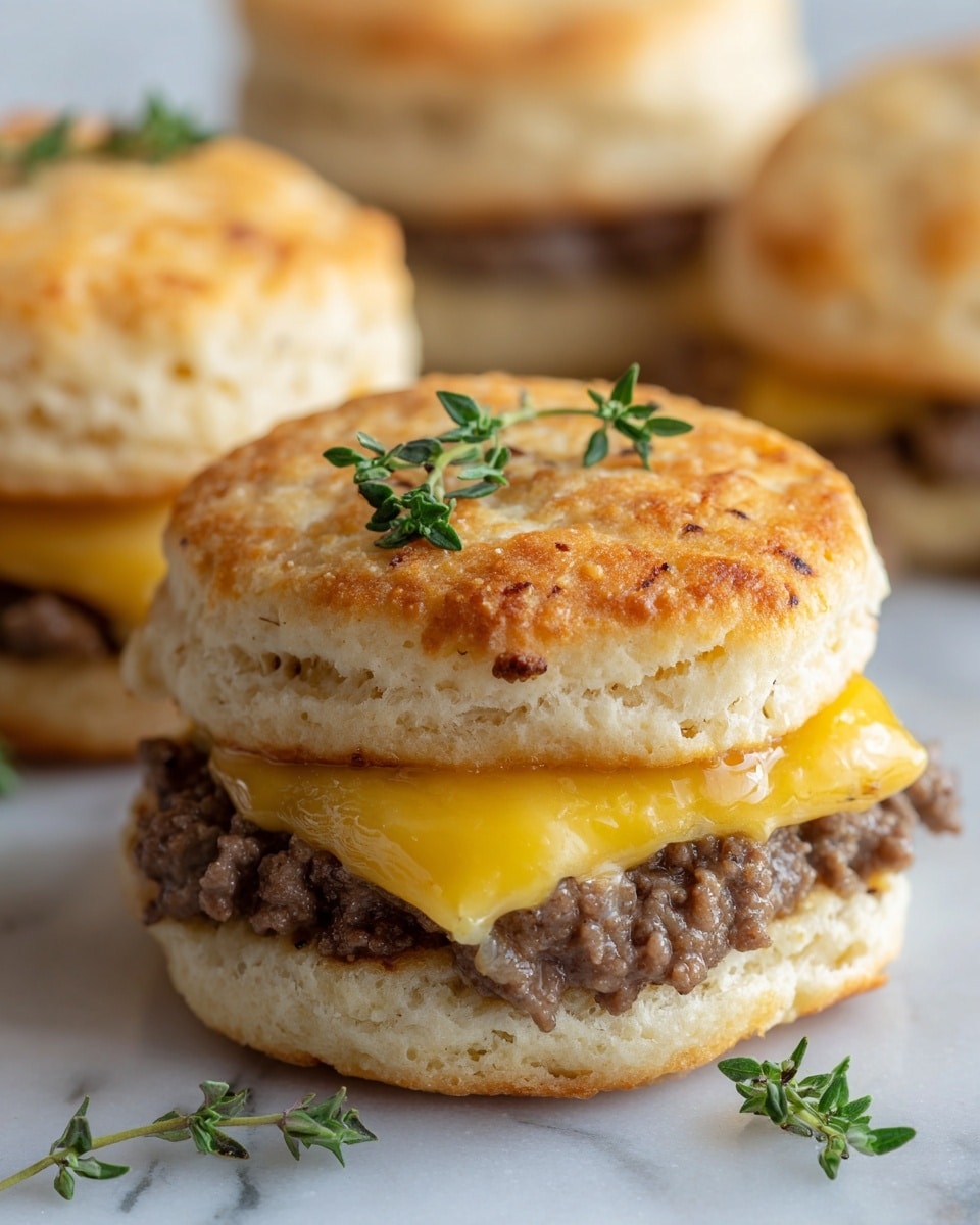 Philly Cheesesteak Stuffed Biscuits Recipe - Recipe Image