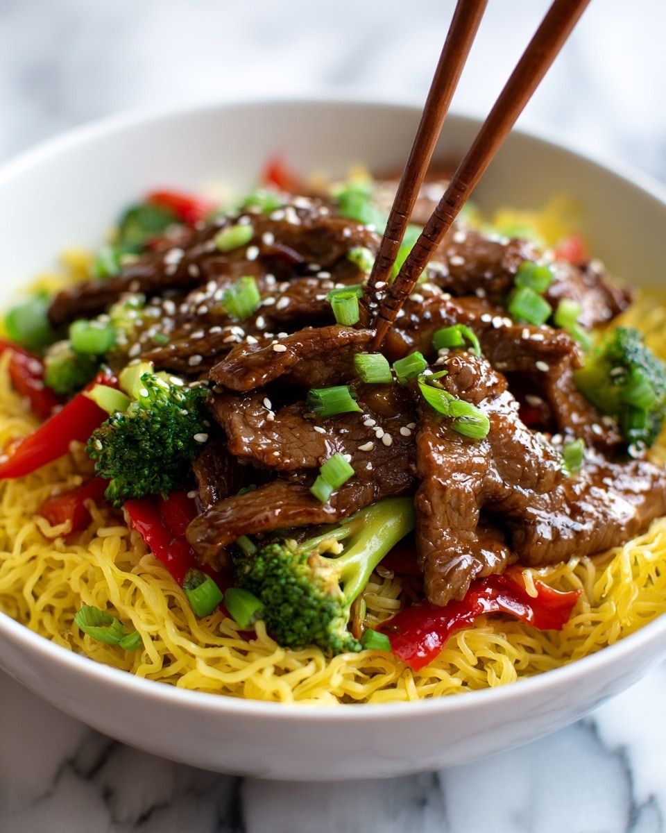 Sticky Beef Noodles: A Quick and Satisfying Meal Recipe - Recipe Image
