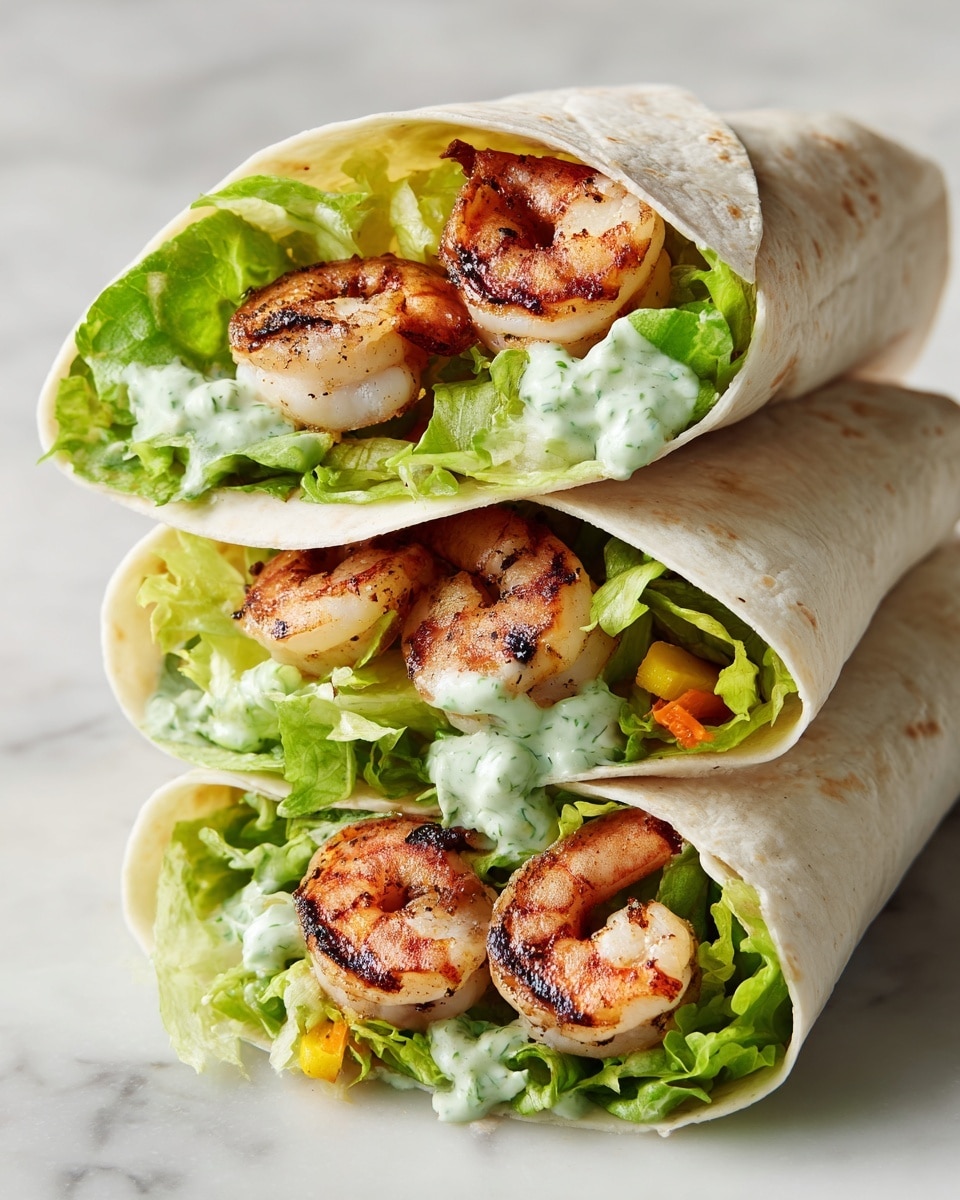 Caesar Shrimp Wraps Recipe - Recipe Image
