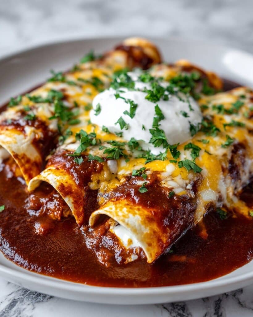 Chicken Enchiladas with Red Sauce Recipe