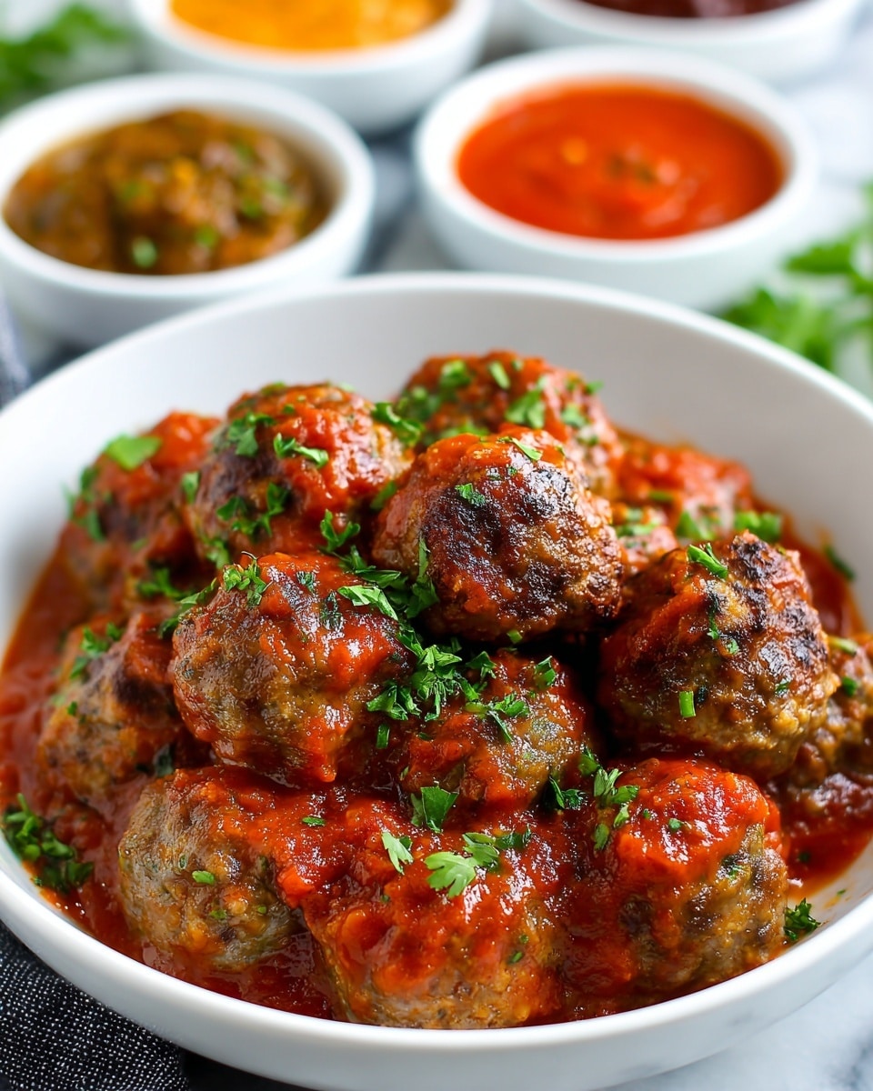 Mini Meatballs with Marinara Sauce Recipe - Recipe Image