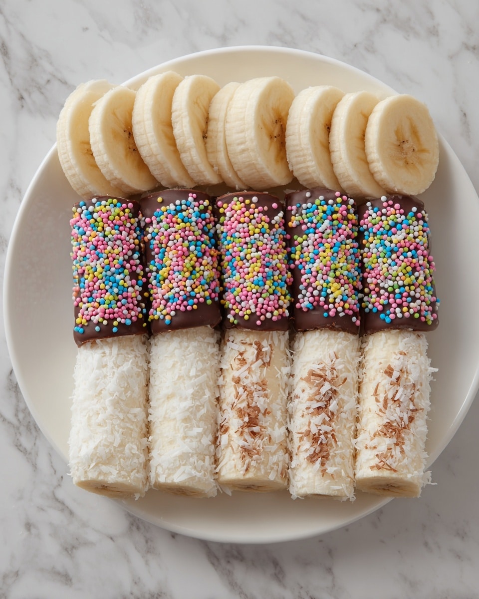 Banana Sushi with Chocolate, Coconut, and Rice Krispies Recipe - Recipe Image