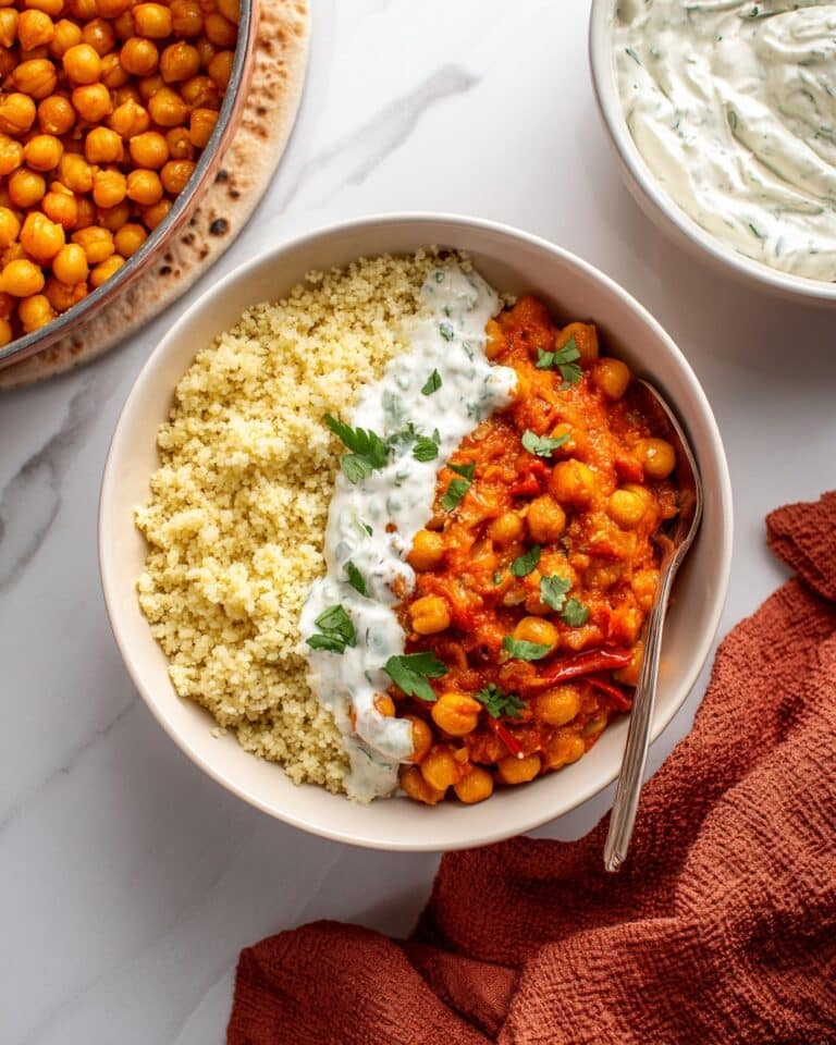 Chickpea Tomato and Harissa Stew with Herby Yogurt Recipe