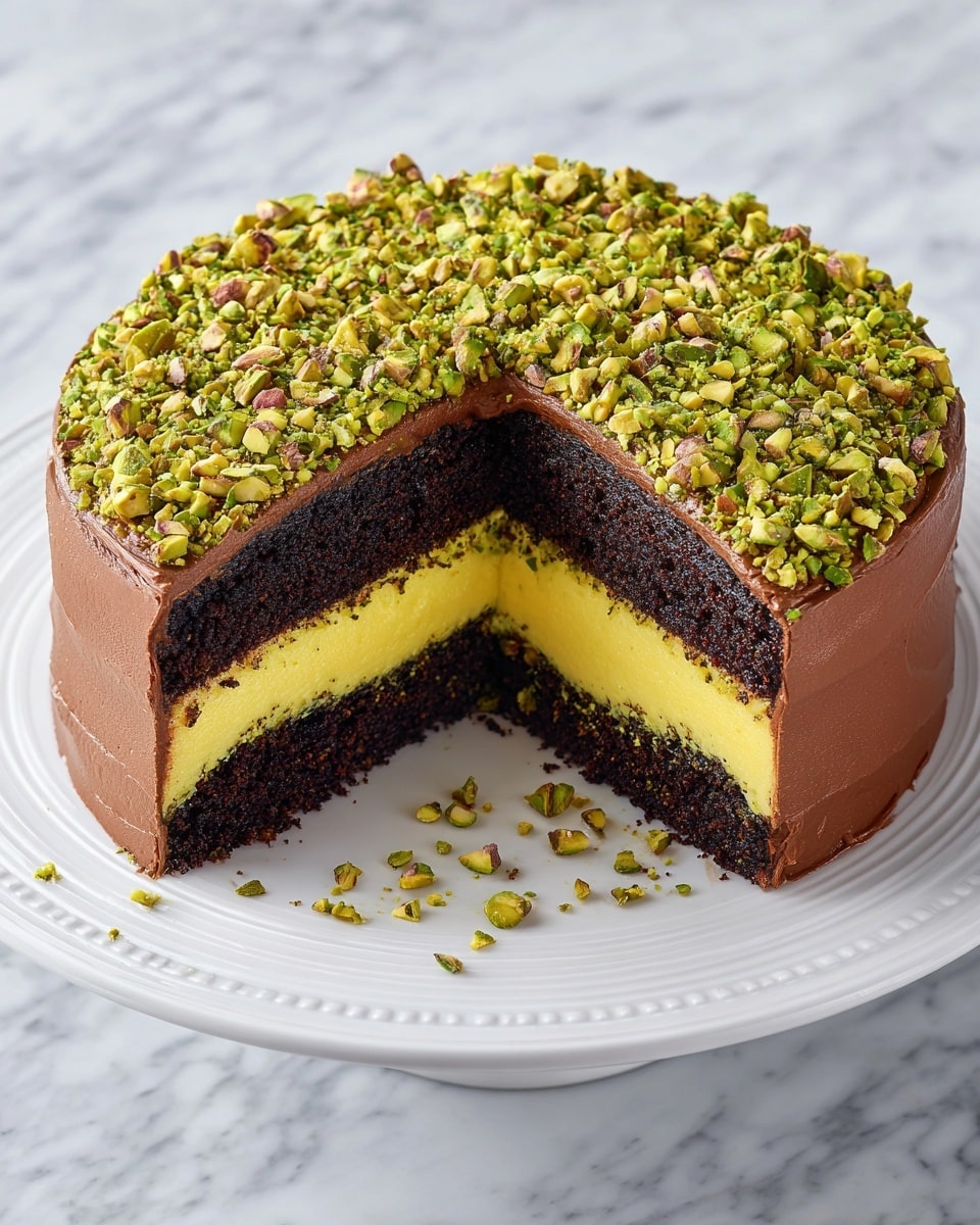 Dubai Chocolate Pistachio Cake Recipe - Recipe Image