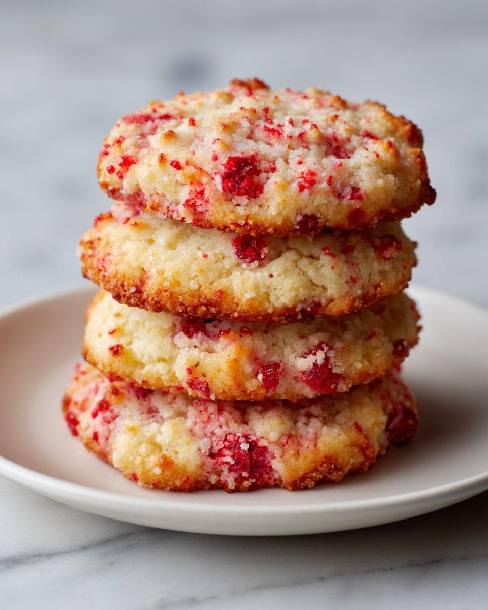 Strawberry Delight Crunch Cookies Recipe - Recipe Image