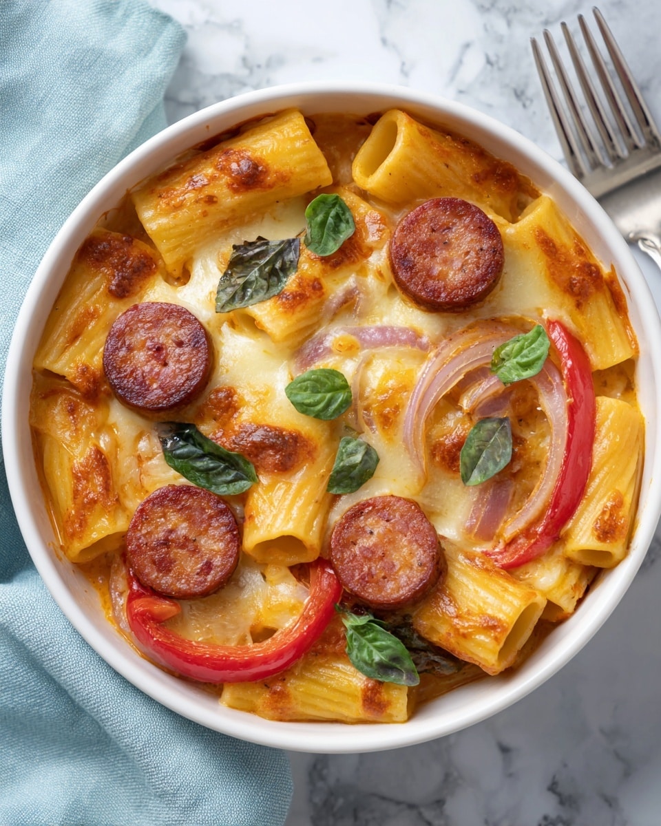 Cheesy Pepperoni Pasta Bake Recipe - Recipe Image