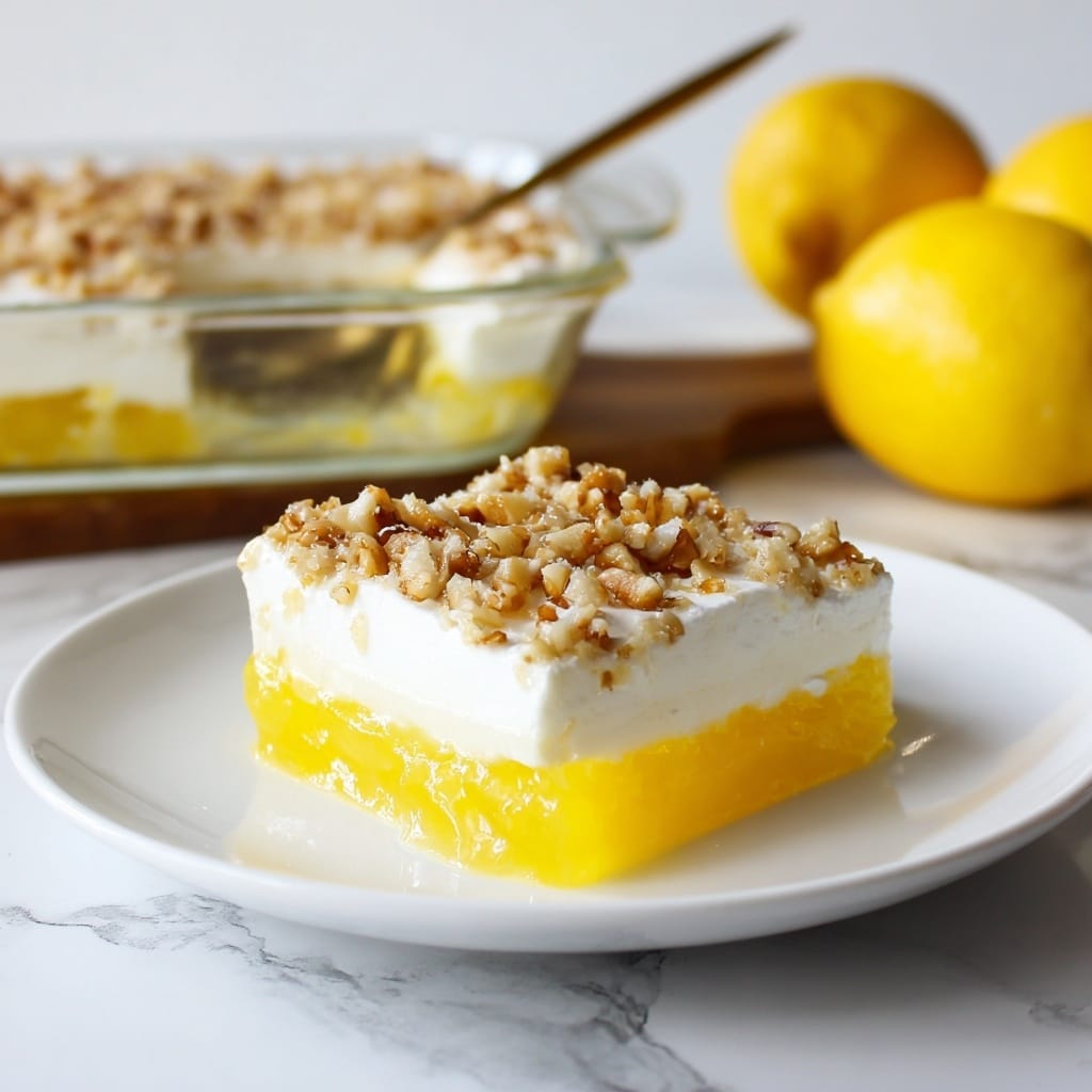 Lemon Pineapple Jello with Pineapple Whipped Cream Topping Recipe - Recipe Image