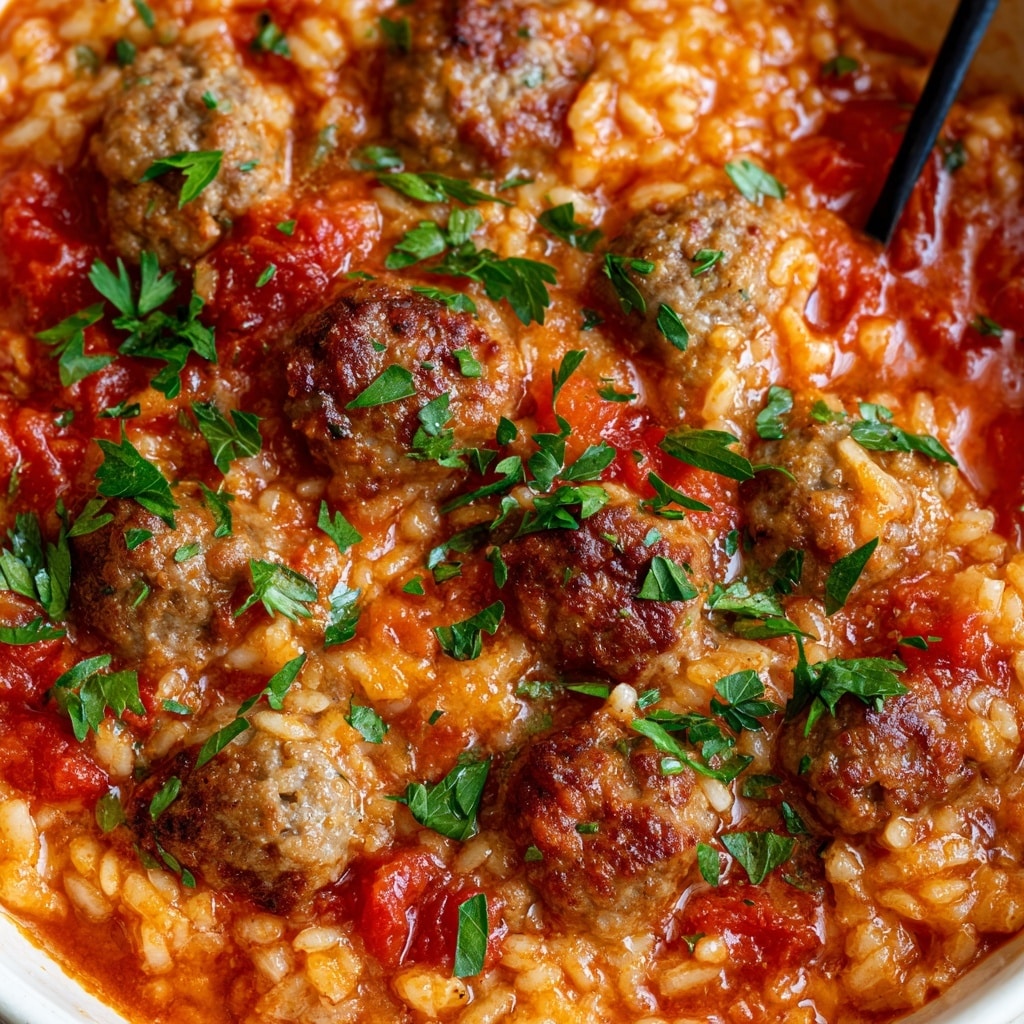 One Pot Meatballs and Rice Recipe - Recipe Image