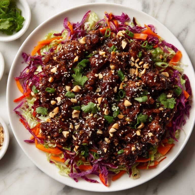 Sesame Chicken Cabbage Crunch Salad Recipe
