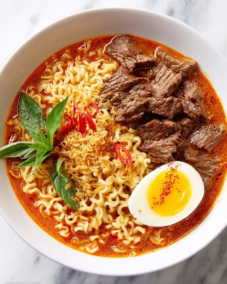 Tomato Egg and Beef Noodle Soup Recipe - Recipe Image
