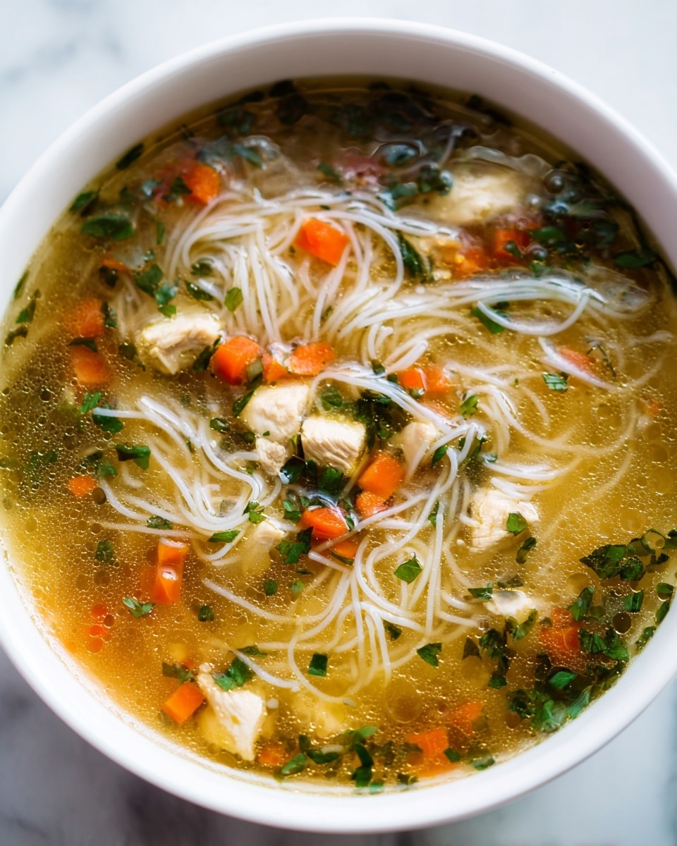 Easy Chicken Vermicelli Soup Recipe - Recipe Image