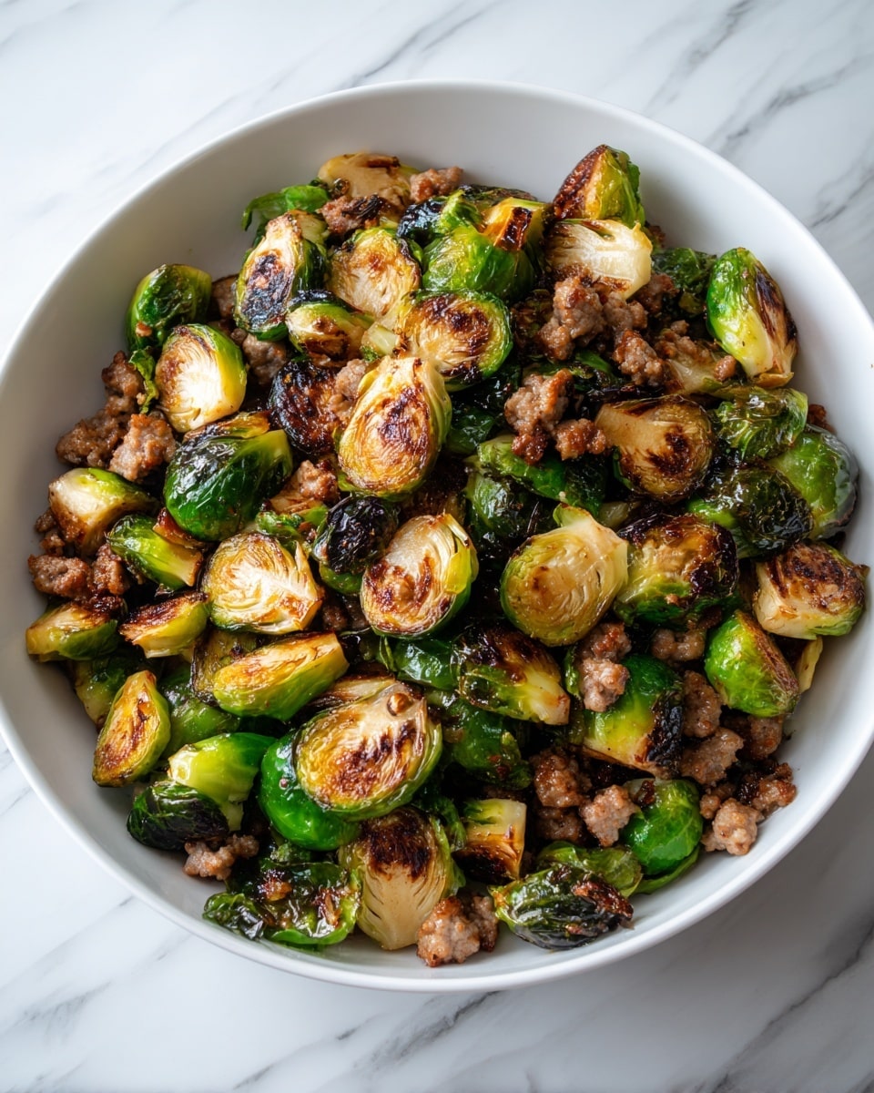 Five-Spice Brussels Sprouts and Sausage Stir-Fry Recipe - Recipe Image