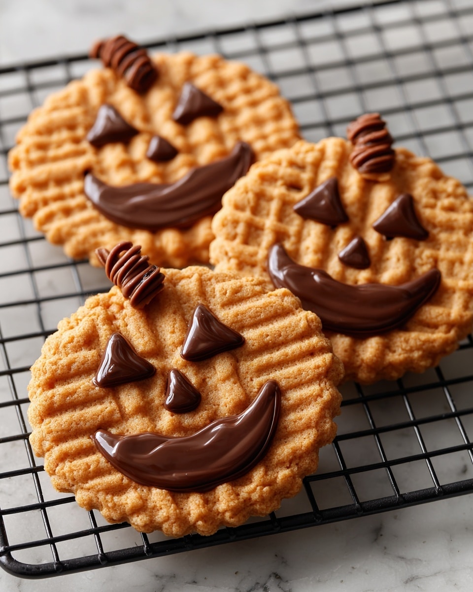 Milk Chocolate Stuffed Jack-O'-Lantern Cookies Recipe - Recipe Image