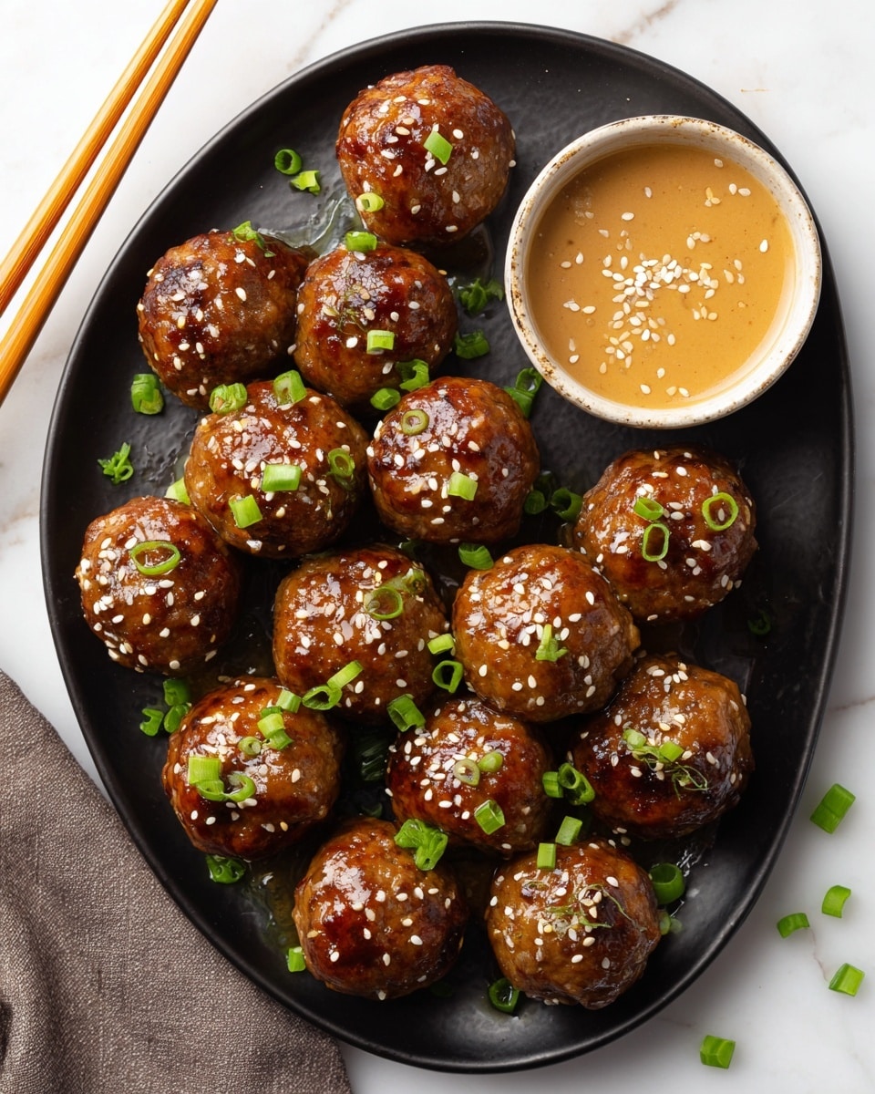 Korean BBQ Meatballs with Spicy Mayo Dip Recipe - Recipe Image