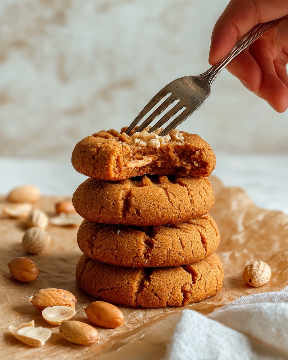 Best Soft and Chewy Peanut Butter Cookies Recipe - Recipe Image