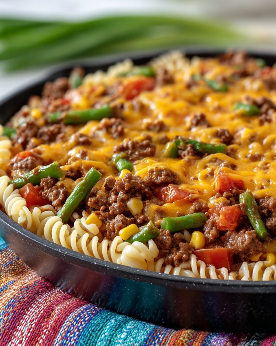 One-Pot Cheesy Taco Pasta Recipe - Recipe Image