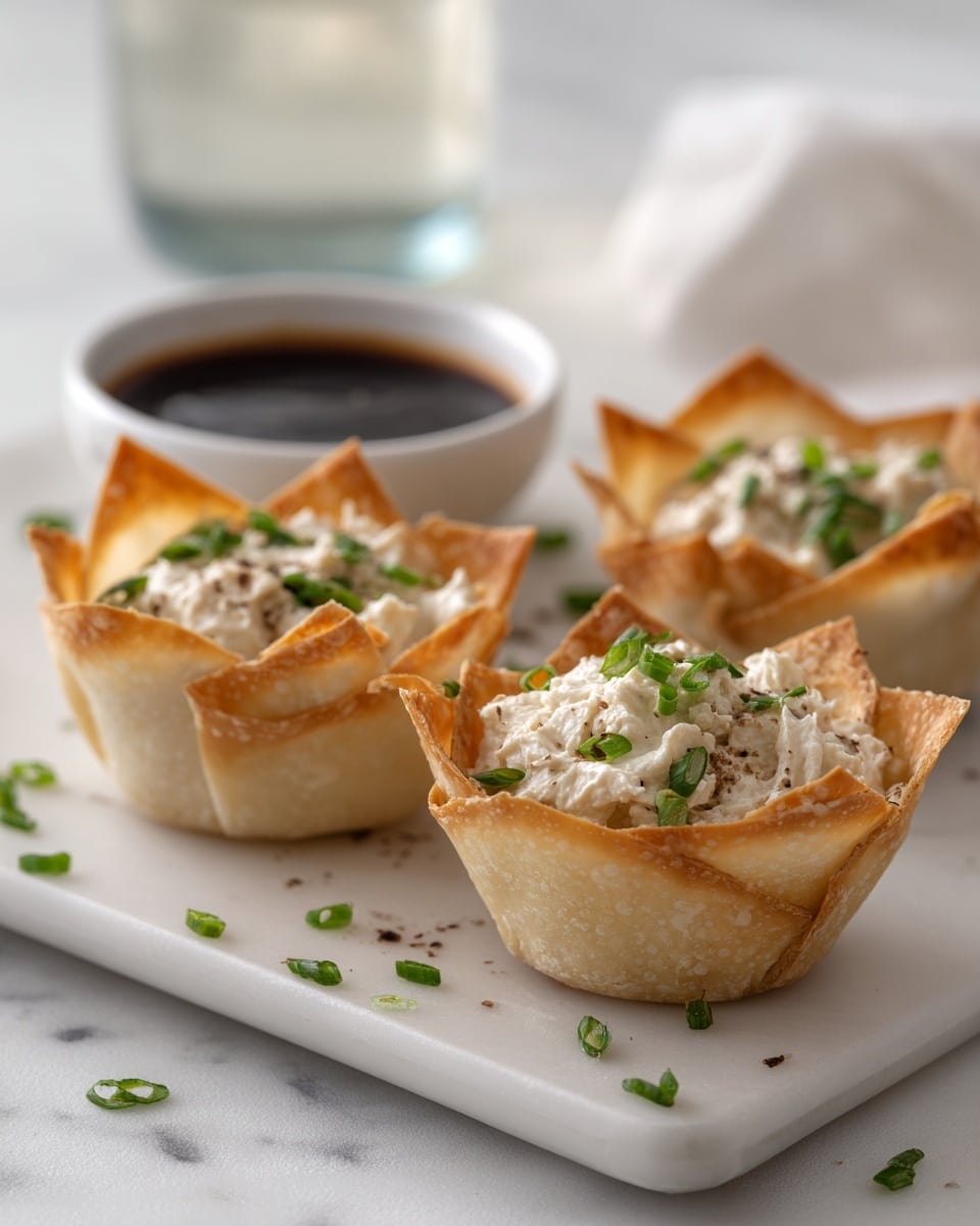 Baked Crab Rangoon Wontons Recipe - Recipe Image