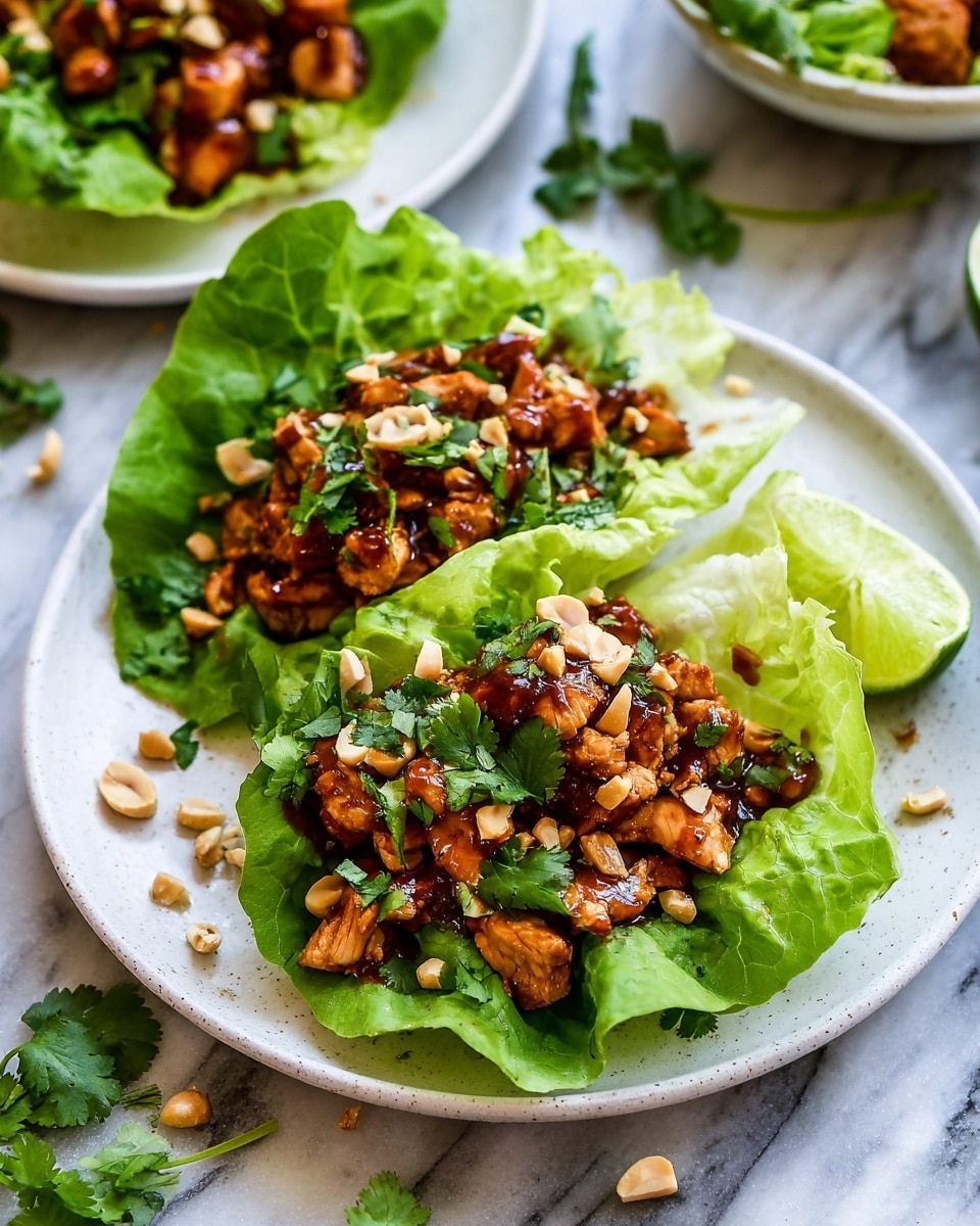 Thai Sweet Chili Chicken Lettuce Wraps Recipe - Recipe Image