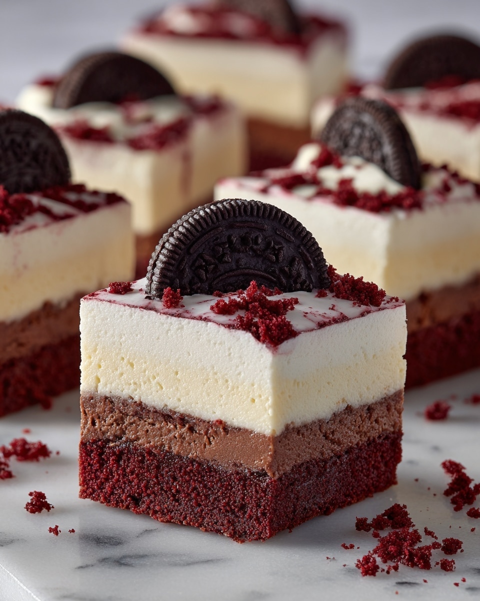 Cookies & Cream Red Velvet Brownies Recipe - Recipe Image