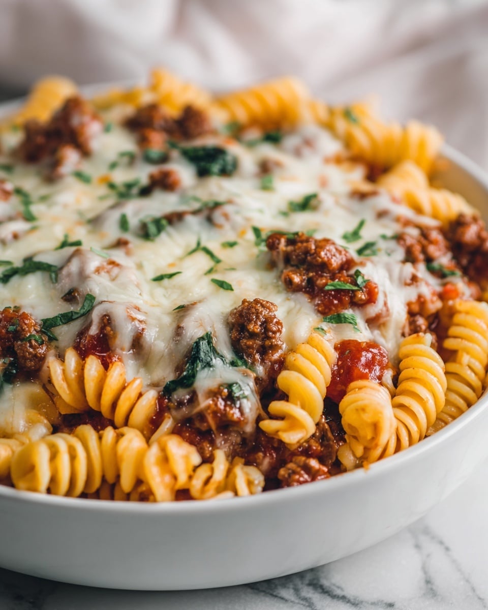 Loaded Cheeseburger Alfredo Pasta Recipe - Recipe Image
