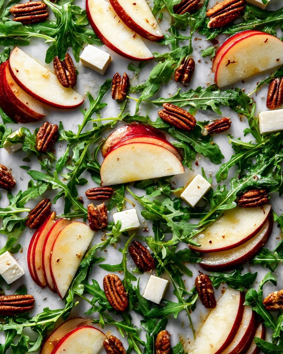 Apple Arugula Salad with Maple Pecans, Dried Figs, and Goat Cheese Recipe - Recipe Image