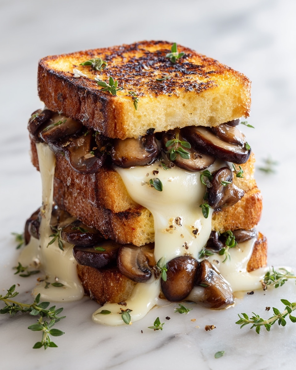 Mushroom Onion Gouda Grilled Cheese Recipe - Recipe Image
