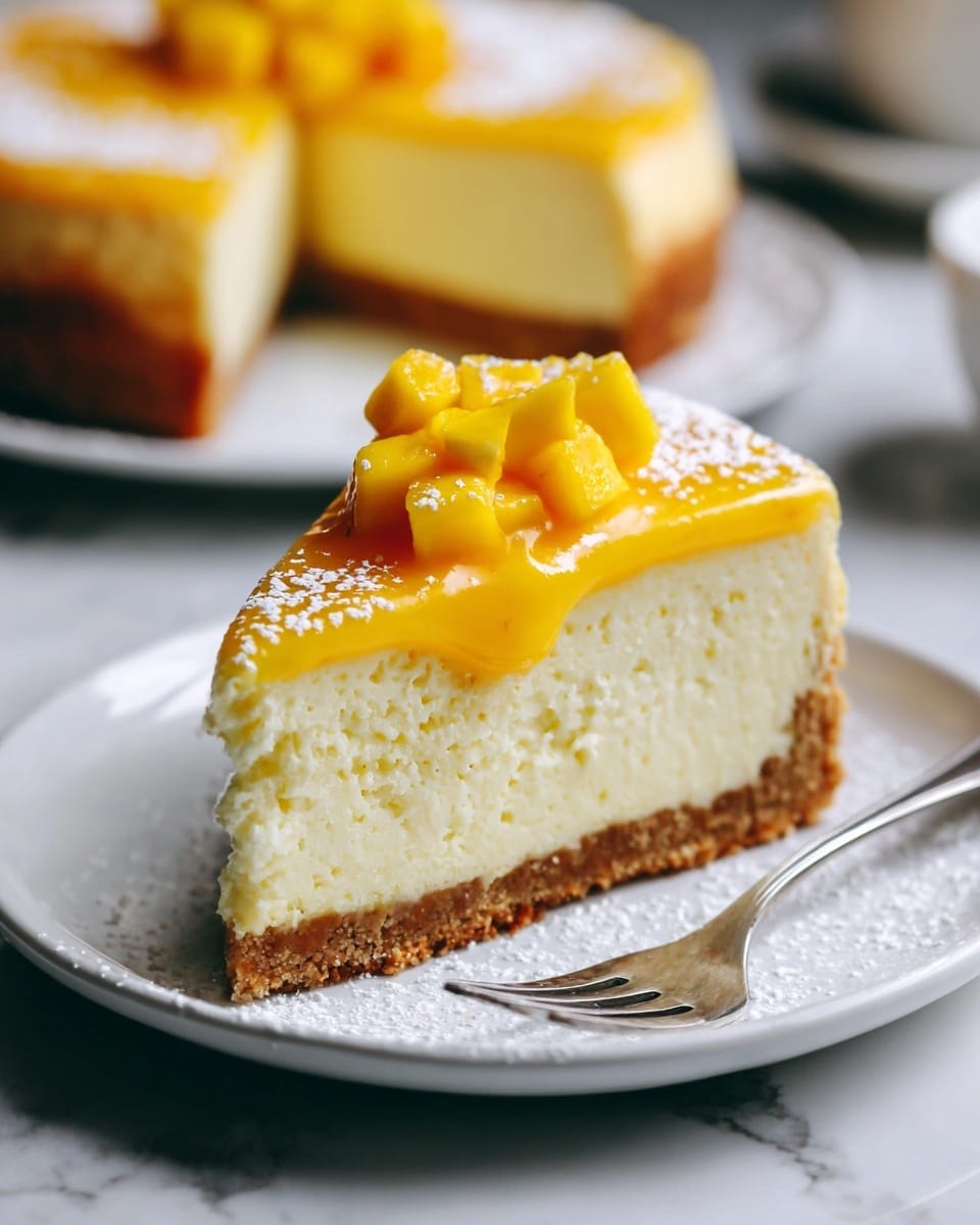 Mango Japanese Cheesecake Recipe - Recipe Image