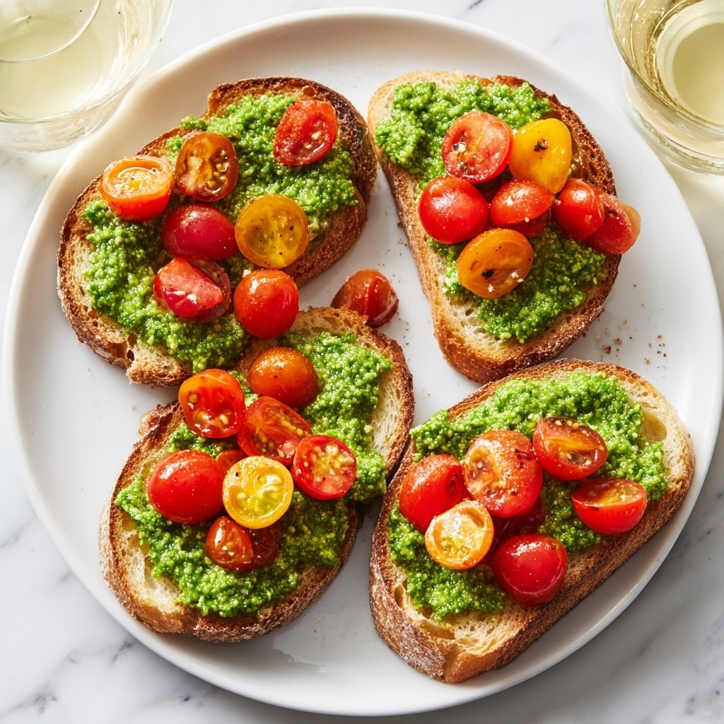 Classic Basil Pesto Crostini Recipe - Recipe Image