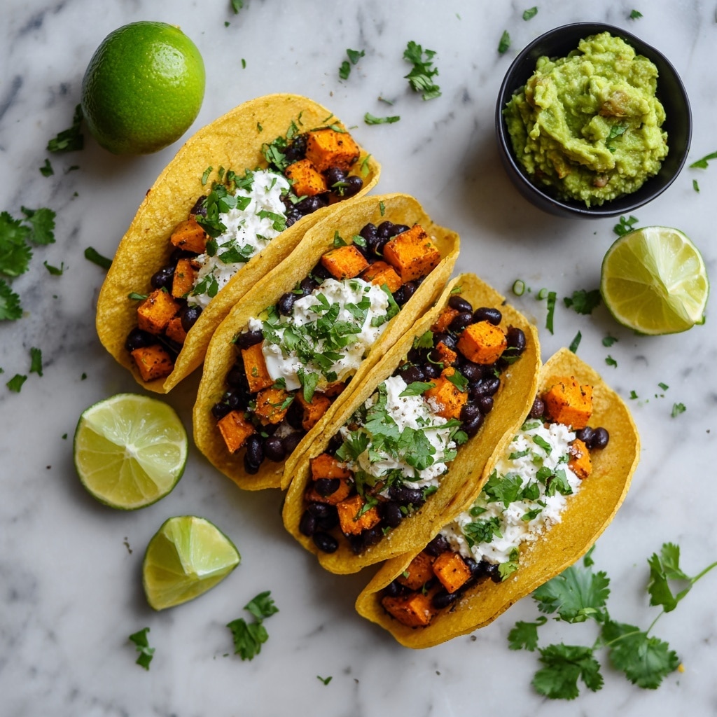 Crispy Chipotle Sweet Potato Tacos with Lime Crema Recipe - Recipe Image