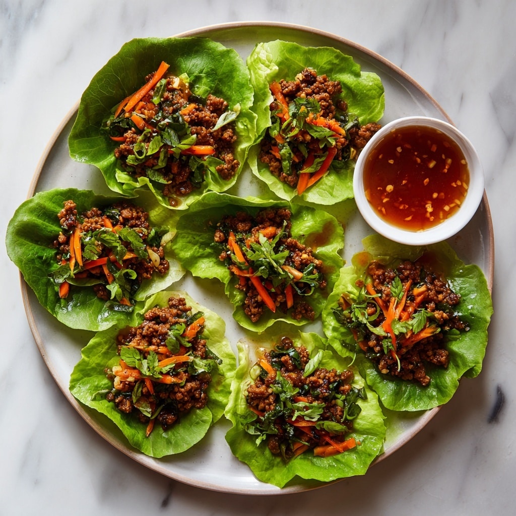 Thai Basil Beef Lettuce Wraps Recipe - Recipe Image