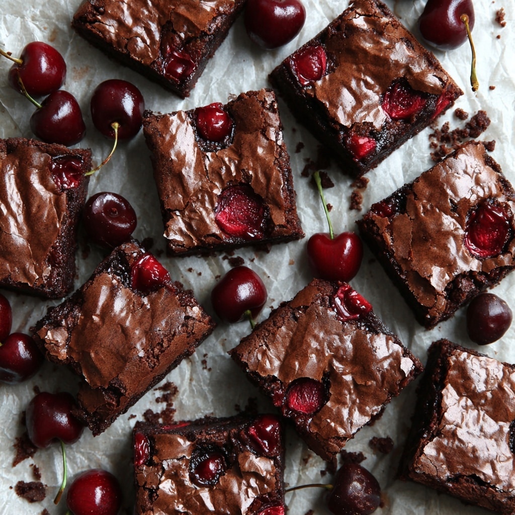 Roasted Cherry Brownies Recipe - Recipe Image