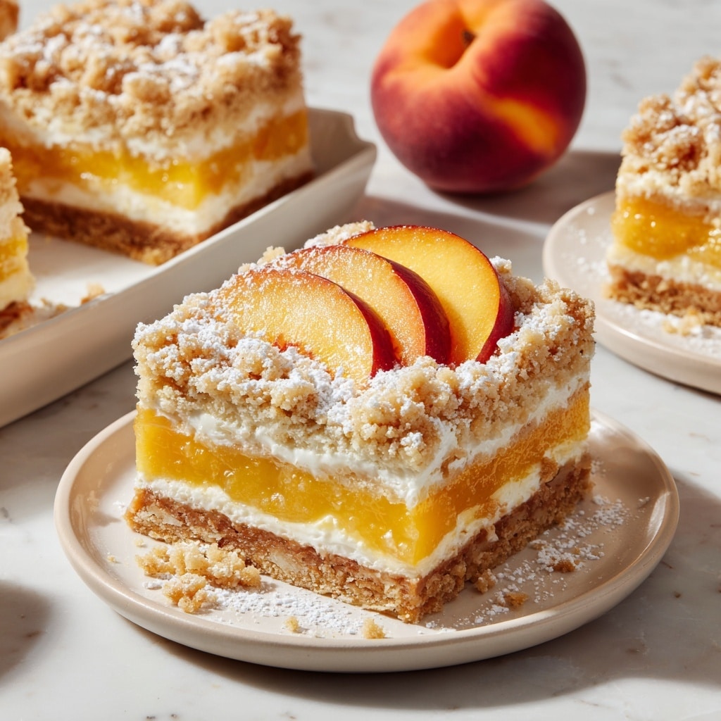 Peaches and Cream Pie Bars Recipe