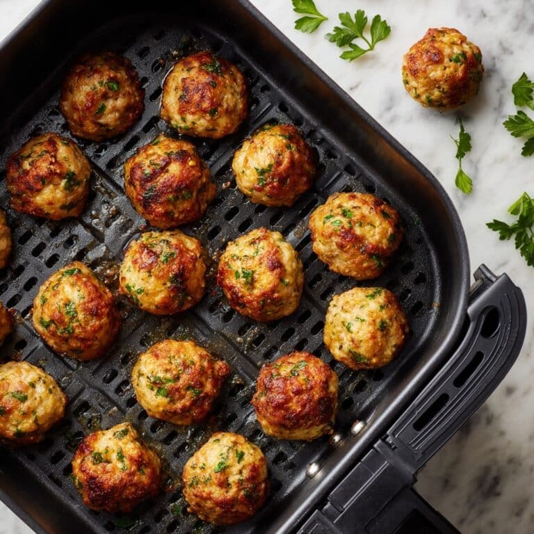 Air Fryer Chicken Meatballs with Parmesan Recipe