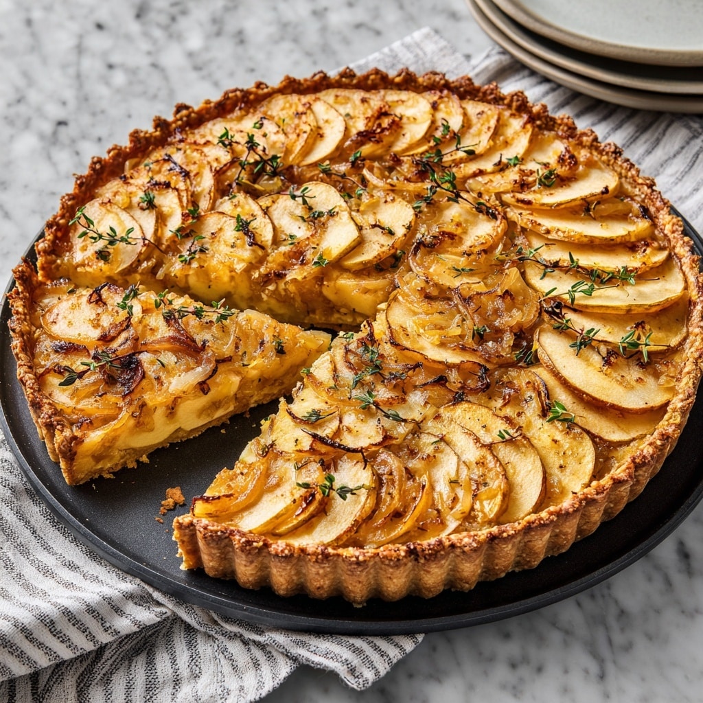Caramelized Onion, Apple & Cheddar Tart Recipe