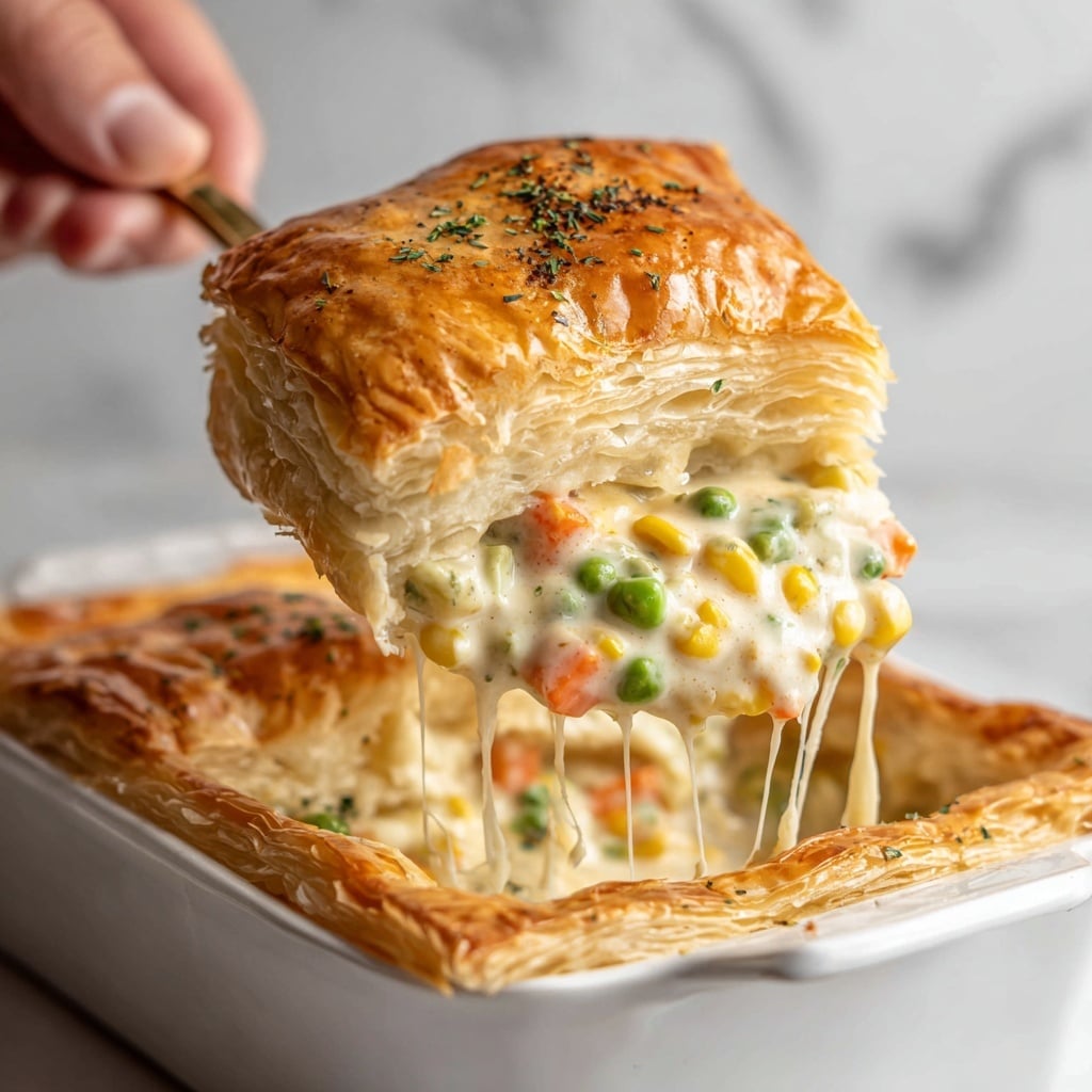 Biscuit Topped Cheesy Chicken Pot Pie Recipe