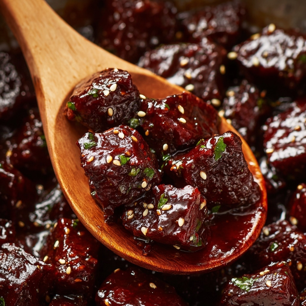 Tender Slow Cooker Honey Garlic Steak Bites Recipe - Recipe Image
