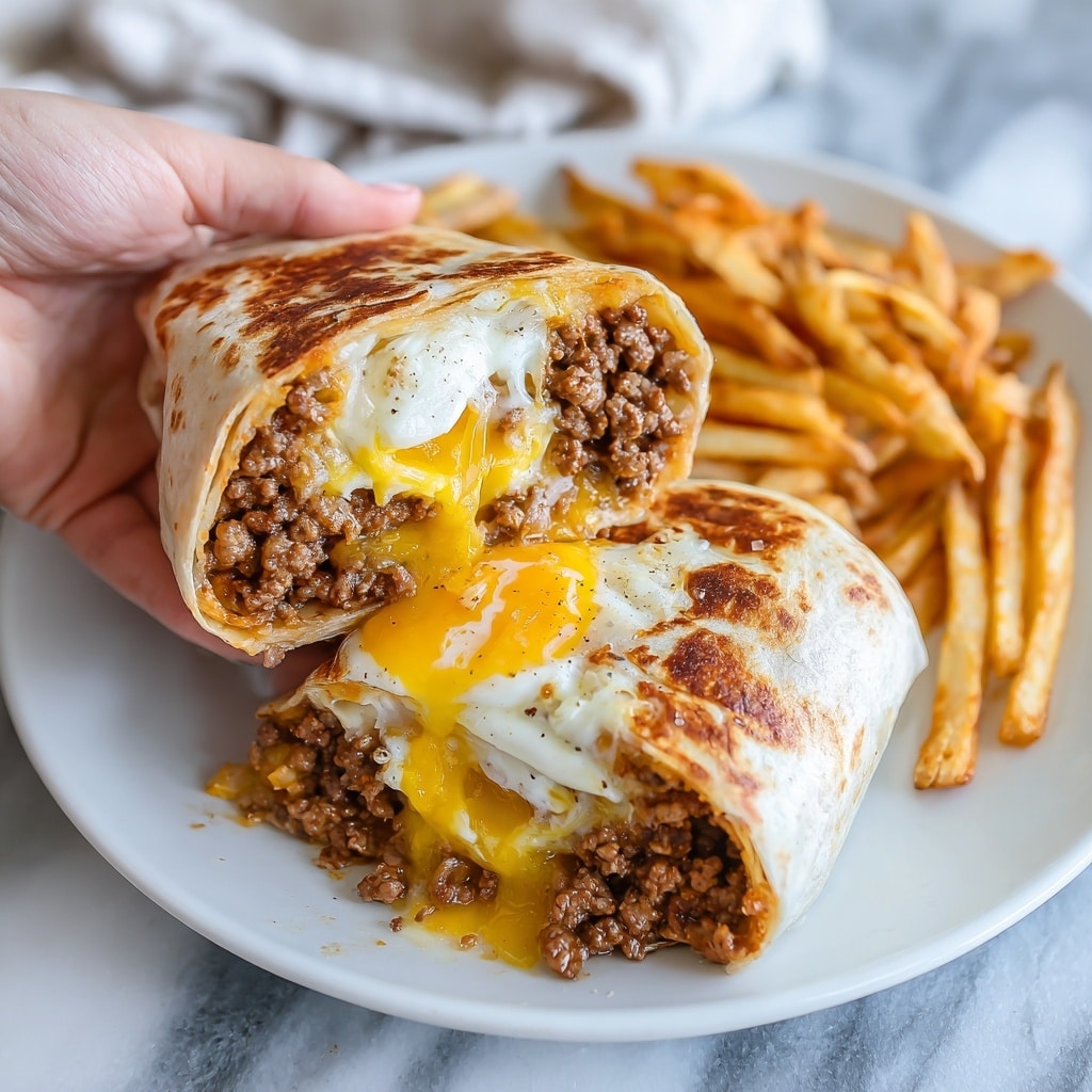 Cheesy Beef Burritos with Fries Recipe